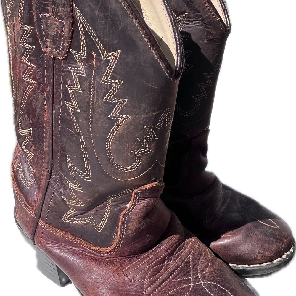 Kids Cowboy Western Work Boots